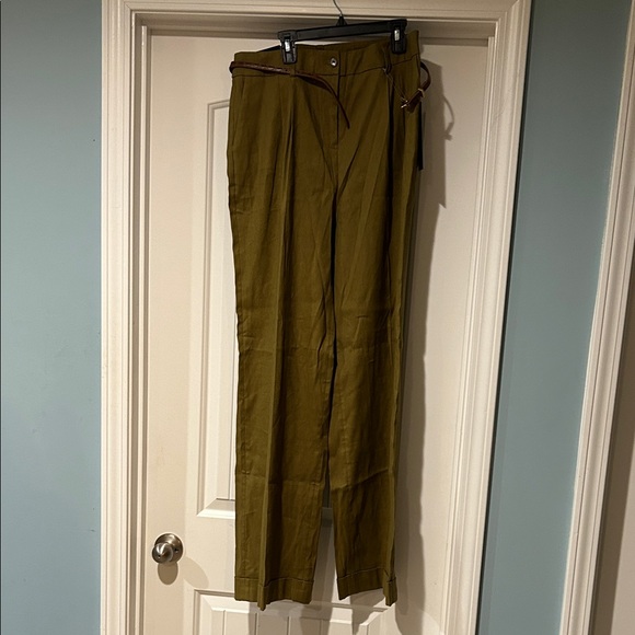 Donna Karan Olive Wide Leg Pants - Picture 5 of 6